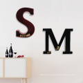 Modern design good quality monogram wine decorative letter wine cork holder